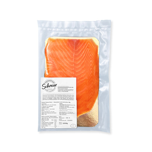 Superior-Räucherlachs 180g-Packung, vakuumiert, geschnitten, direkt aus der irischen Manufaktur